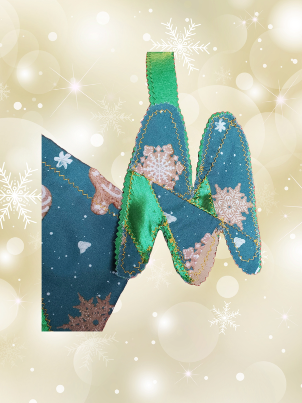 Décoration lettre M vert et or – Image 3