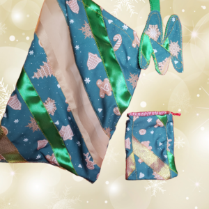 Lot vert et or (lettre et sachets)