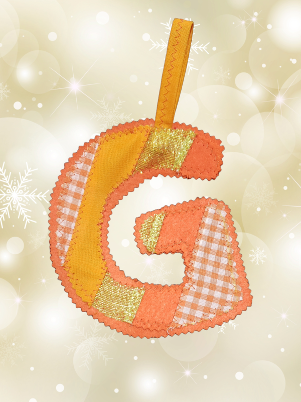 Décoration lettre G orange