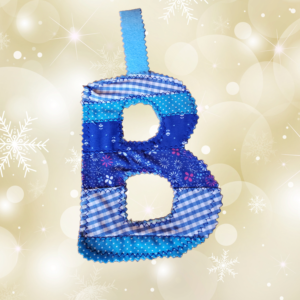 Décoration lettre B bleu