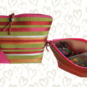 pochette fushia verte Gloria