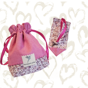 Lot 1pochon 1marque-page rose