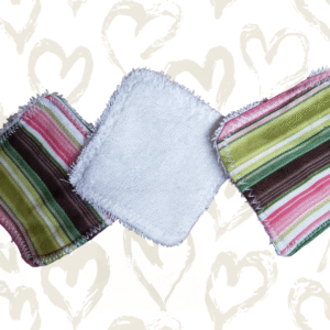 Lingette verte et rose (lot de 5)