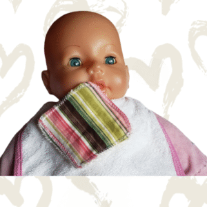 Lingette verte et rose